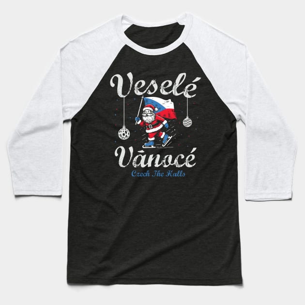 Veselé Vànocé ! Merry Christmas In Czech Baseball T-Shirt by Depot33